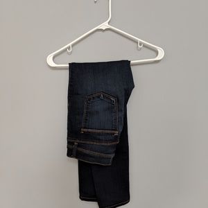 Free People Cropped Dark Wash Skinny Jeans